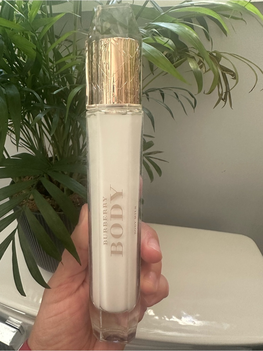 Burberry Body Milk Lotion in White with Gold Cap